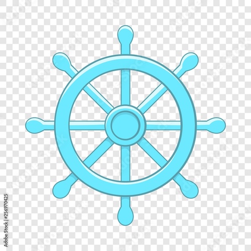 Wheel of Dharma icon in cartoon style on a background for any web design 