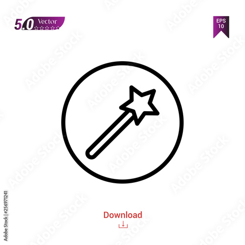 wand painting icon vector isolated on white background. painting-and-illustration icons. Graphic design, mobile application,professions icons 2019 year, user interface. Editable stroke. EPS10 format