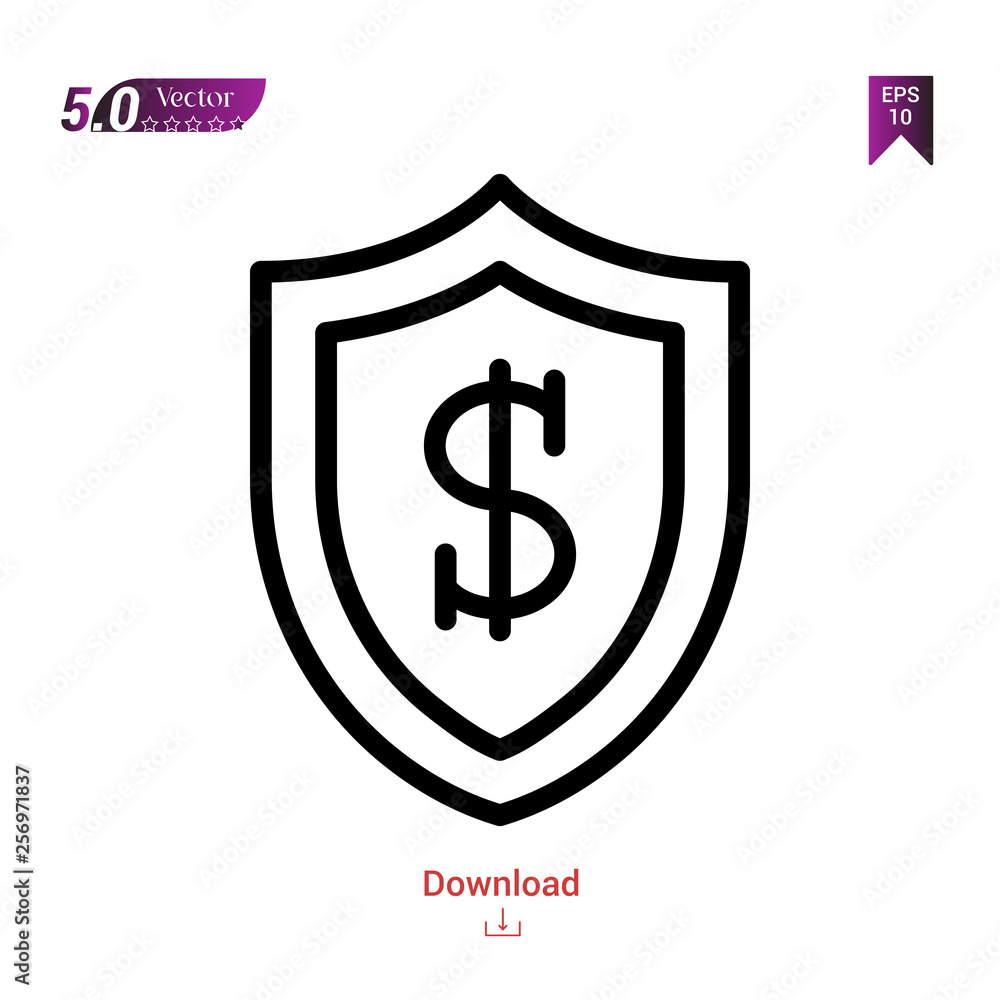 Outline shield icon. shield icon vector isolated on white background.marketing . Graphic design, mobile application,professions icons 2019 year, user interface. Editable stroke. EPS10 format Outline shield icon. shield icon vector isolated on white background.marketing . Graphic design, mobile application,professions icons 2019 year, user interface. Editable stroke. EPS10 format