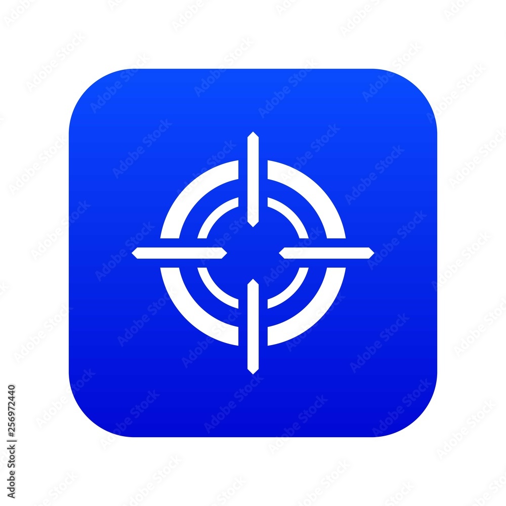 Obraz premium Target icon digital blue for any design isolated on white vector illustration