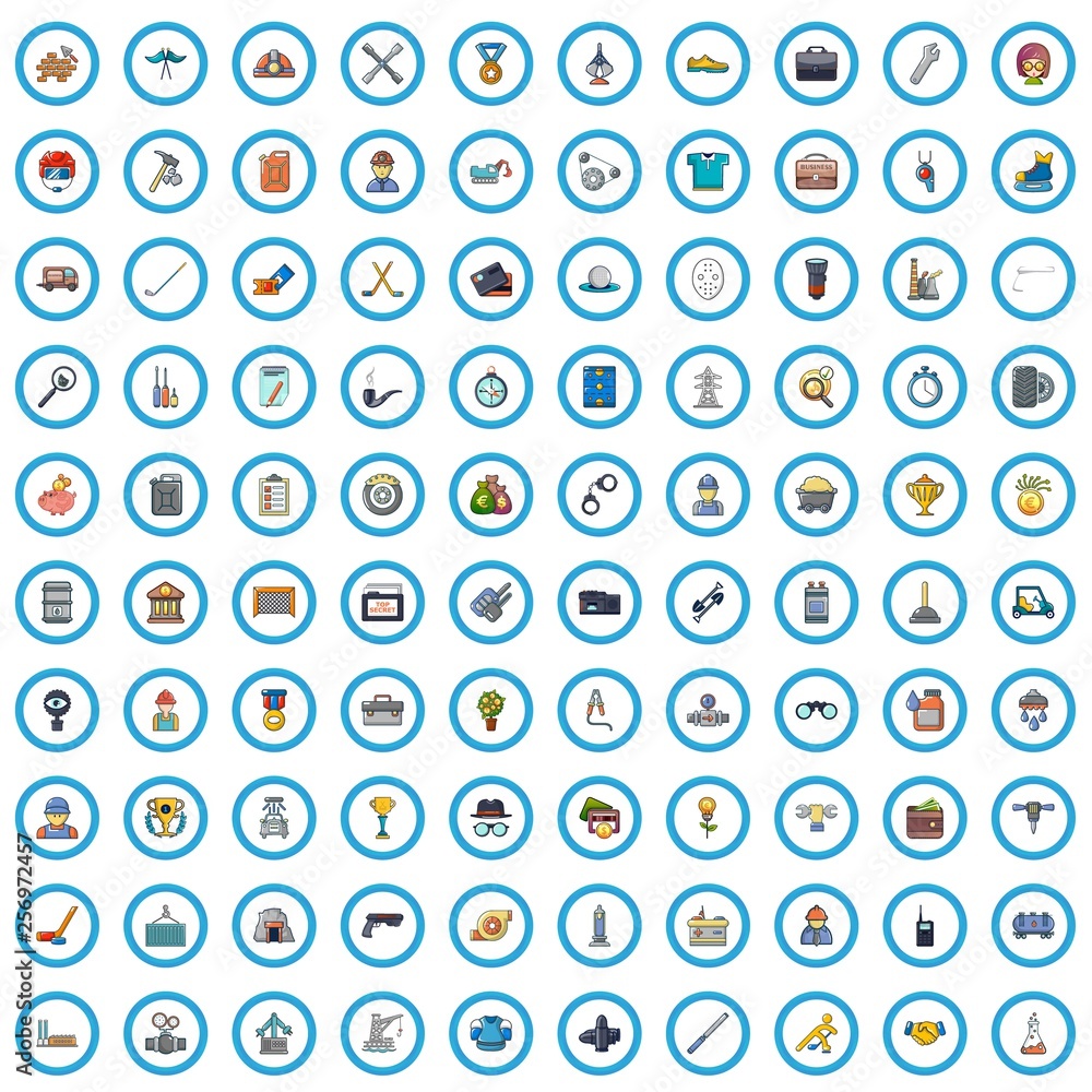 100 male icons set in cartoon style for any design vector illustration 100 male icons set in cartoon style for any design vector illustration