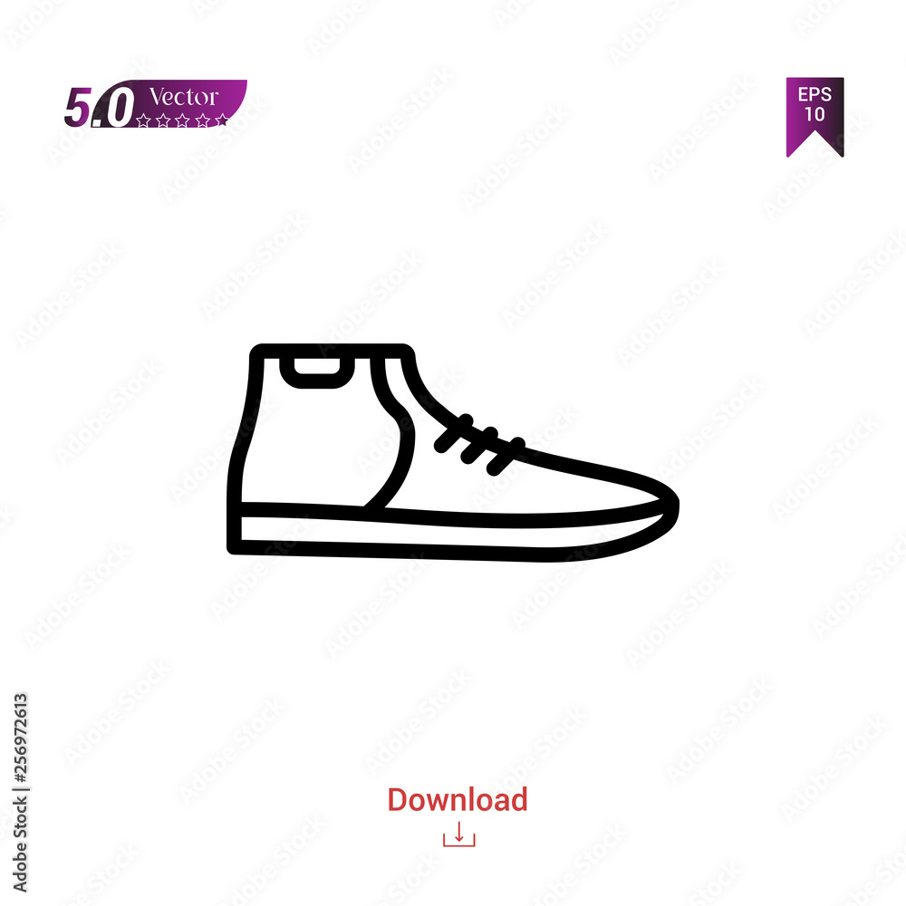 SNEAKERS icon. sneakers icon vector isolated on white background. man-footwear. Graphic design, mobile application,professions icons 2019 year, user interface. Editable stroke. EPS10 format SNEAKERS icon. sneakers icon vector isolated on white background. man-footwear. Graphic design, mobile application,professions icons 2019 year, user interface. Editable stroke. EPS10 format