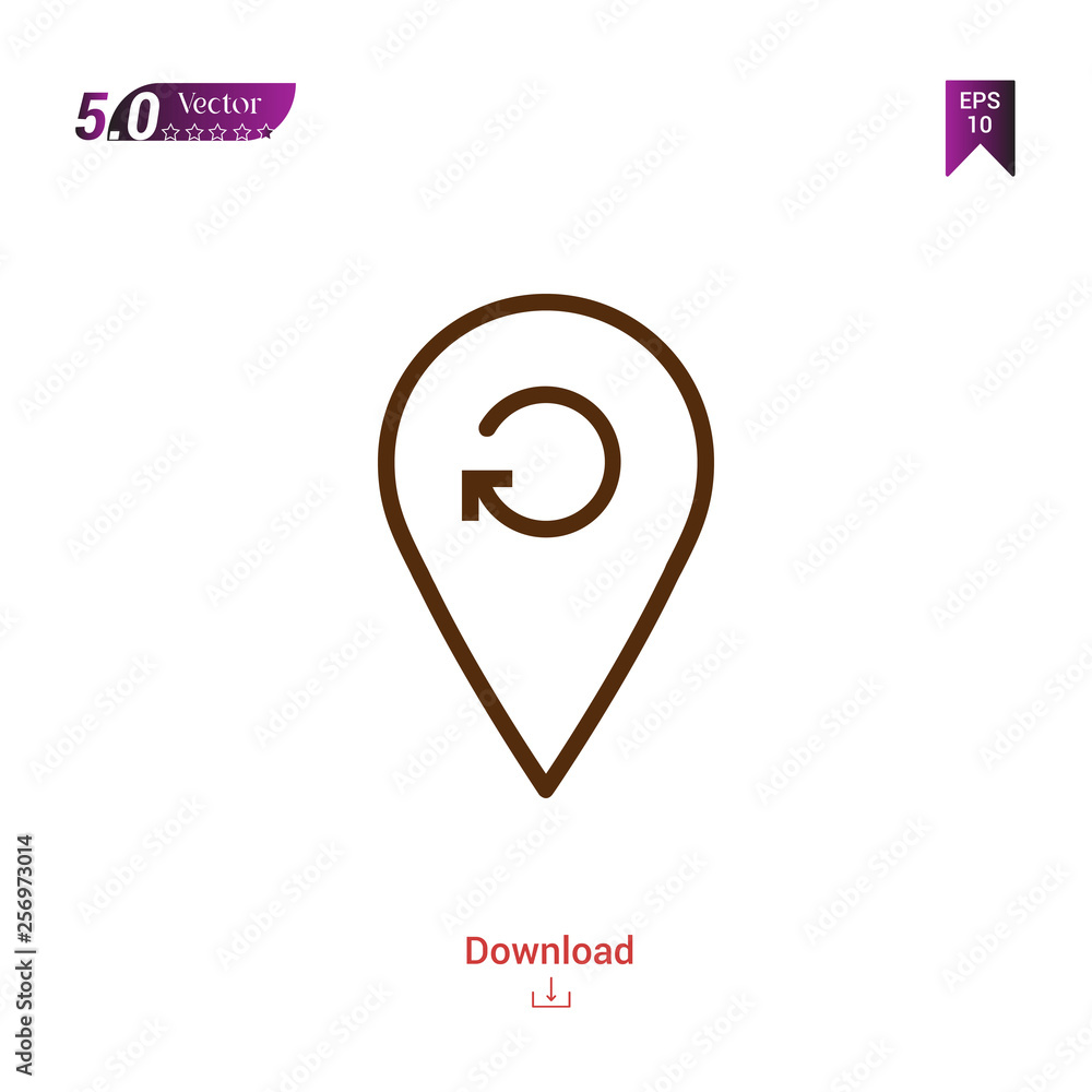 Fototapeta premium PLACEHLOADER icon. placehloader icon vector isolated on white background. man-footwear. Graphic design, mobile application,professions icons 2019 year, user interface. Editable stroke. EPS10 format