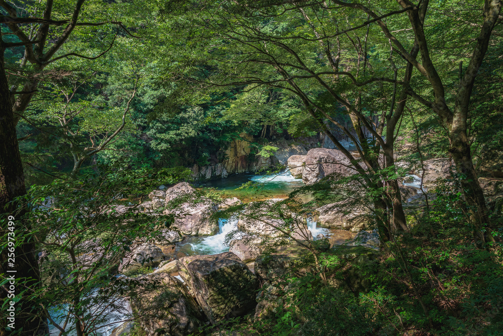 特別名勝三段峡 蓬莱岩