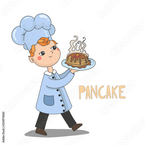 Vector pancakes illustration. Vector pancakes illustration. Great Russian holiday.