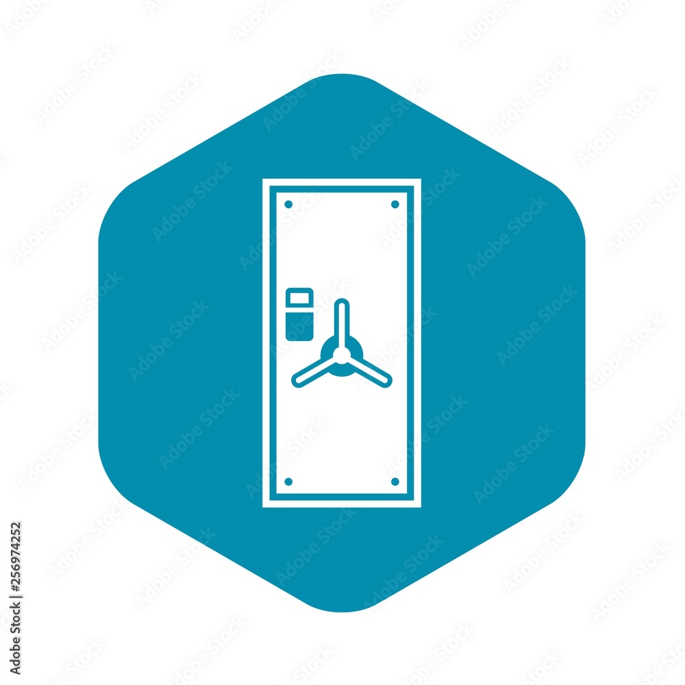Safe door icon in simple style isolated vector illustration Safe door icon in simple style isolated vector illustration