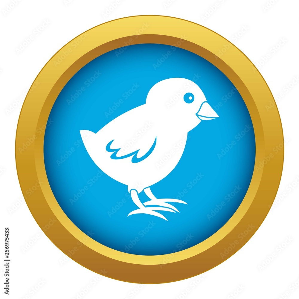 Chick icon blue vector isolated on white background for any design Chick icon blue vector isolated on white background for any design