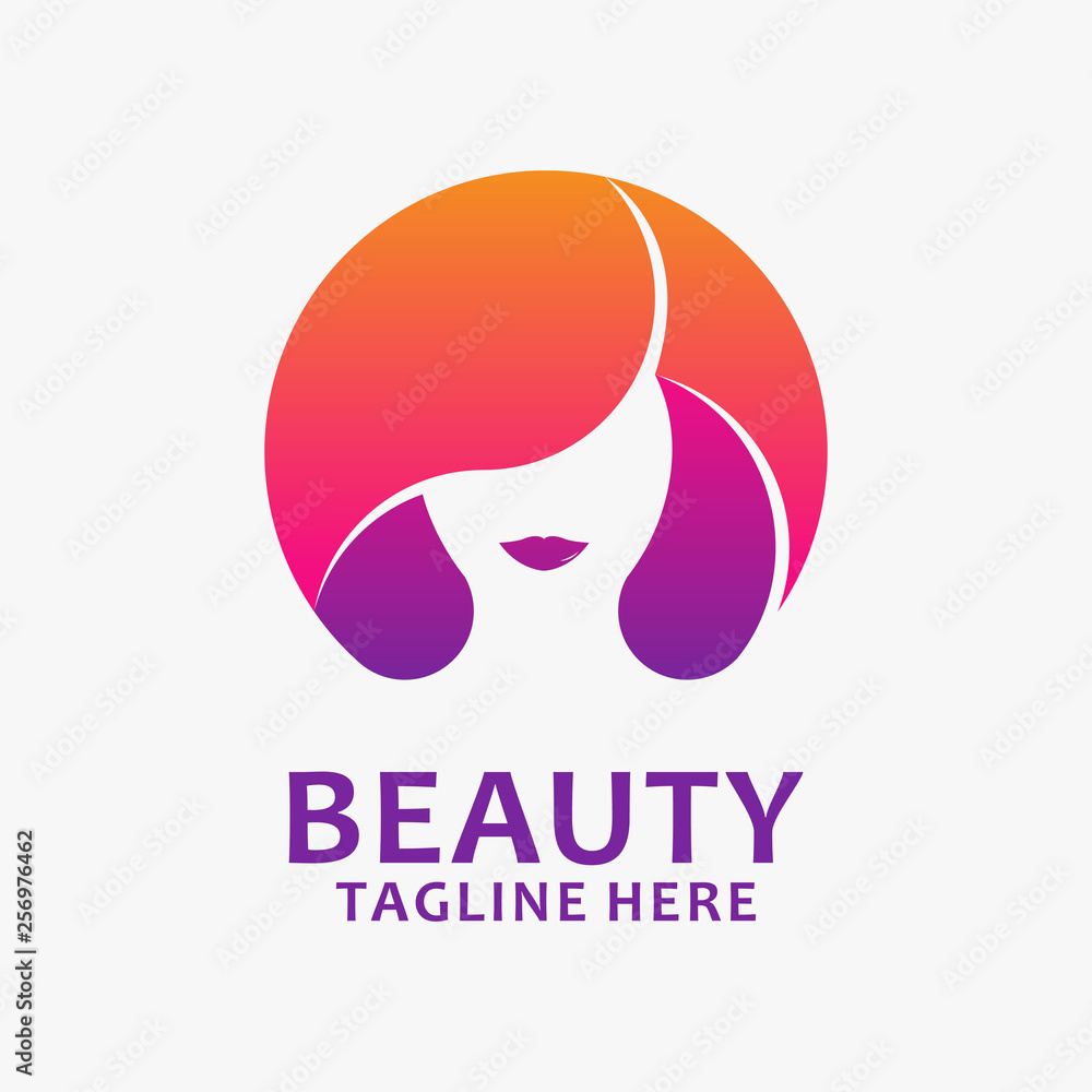 Beauty woman logo design Beauty woman logo design