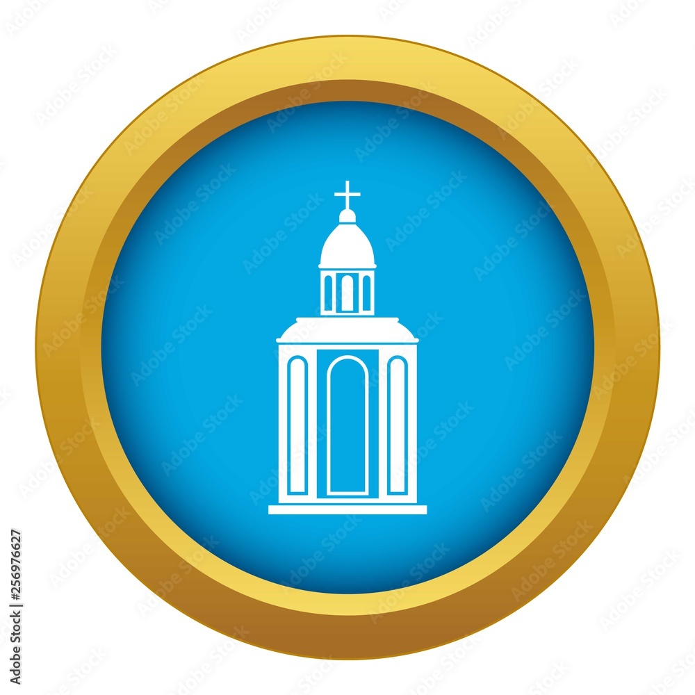 Church icon blue vector isolated on white background for any design