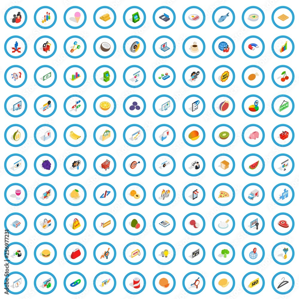 100 marketing icons set in isometric 3d style for any design vector illustration 100 marketing icons set in isometric 3d style for any design vector illustration