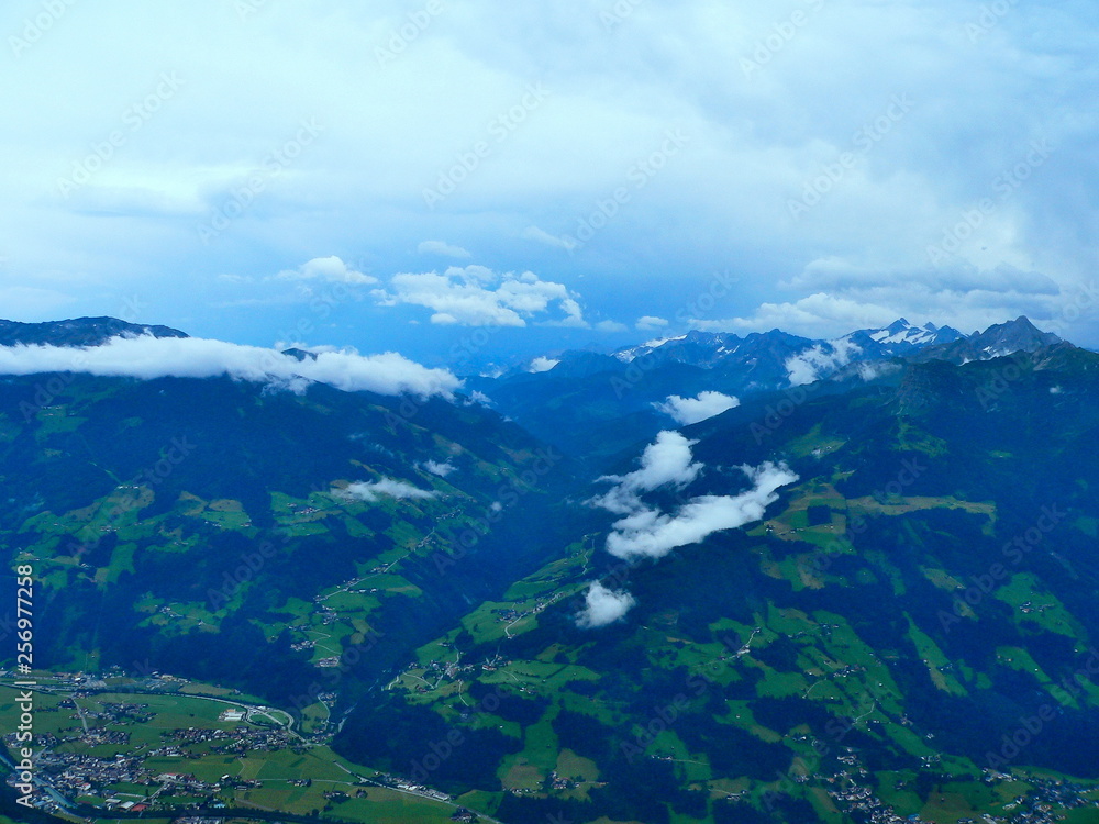 Austrian Alps-outlook on valley Zillertal