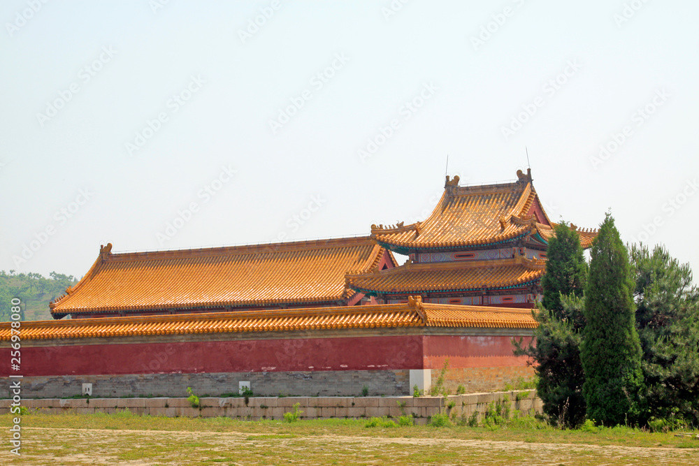 Chinese ancient architectural landscape in Eastern Royal Tombs of the Qing Dynasty, China Chinese ancient architectural landscape in Eastern Royal Tombs of the Qing Dynasty, China