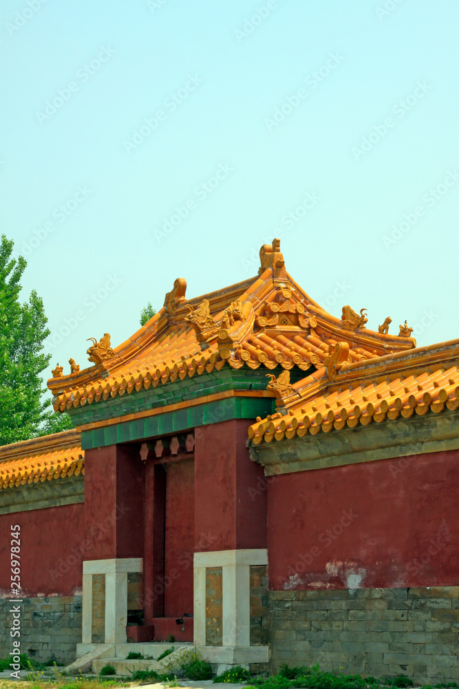 Chinese ancient architectural landscape in Eastern Royal Tombs of the Qing Dynasty, China Chinese ancient architectural landscape in Eastern Royal Tombs of the Qing Dynasty, China
