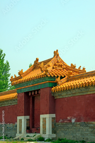 Chinese ancient architectural landscape in Eastern Royal Tombs of the Qing Dynasty, China