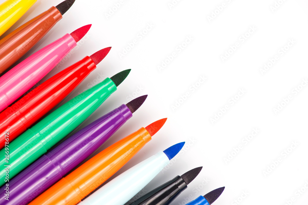 Obraz premium colored markers close-up. markers