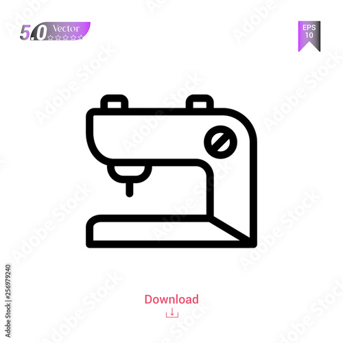 sewing-machine vector icon. Best modern, simple, isolated, household-collection icons, flat icon for website design or mobile applications, UI / UX design vector format