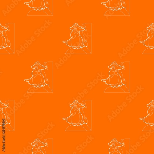 Pirate parrot pattern vector orange for any web design best