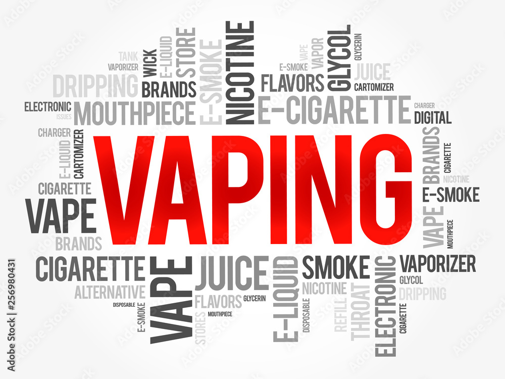 Fototapeta premium Vaping word cloud collage, concept background