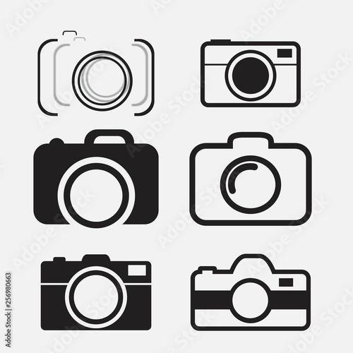 foto camera icon set