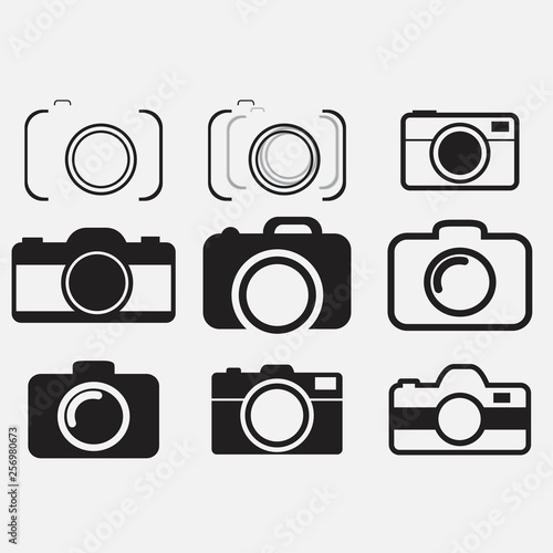 foto camera icon set