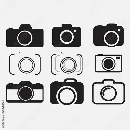 foto camera icon set