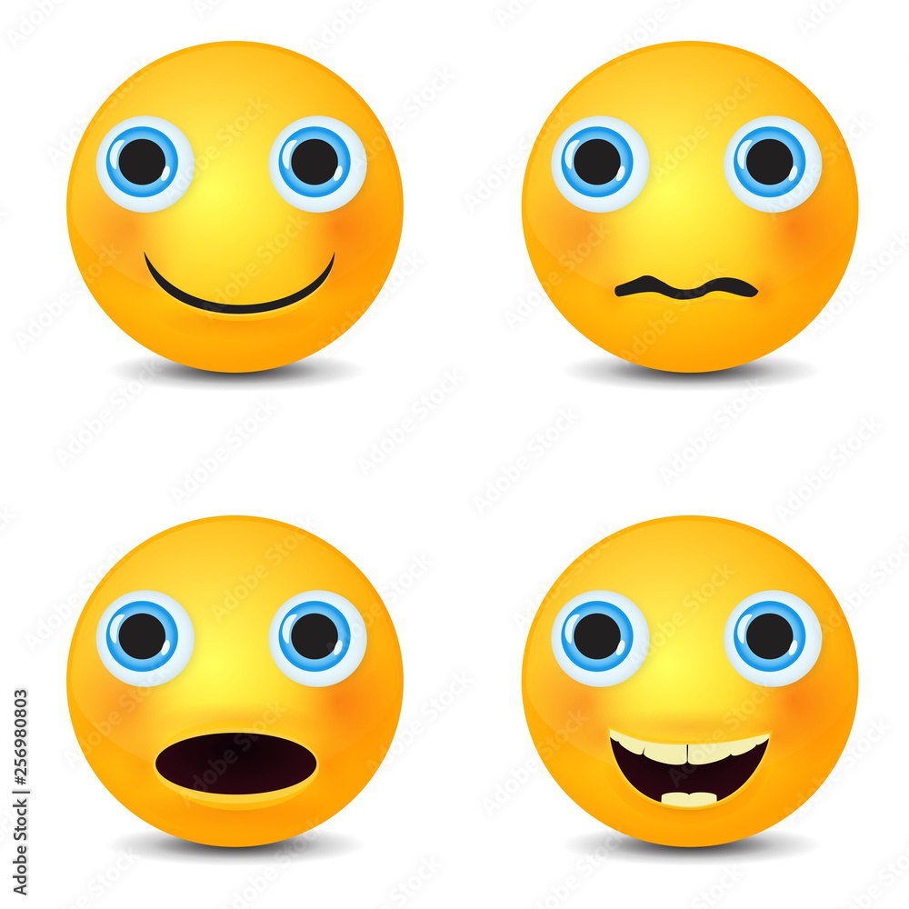 Smiley set,smiling emoticon. Yellow face with emotions. Facial expression. Smiley set,smiling emoticon. Yellow face with emotions. Facial expression.