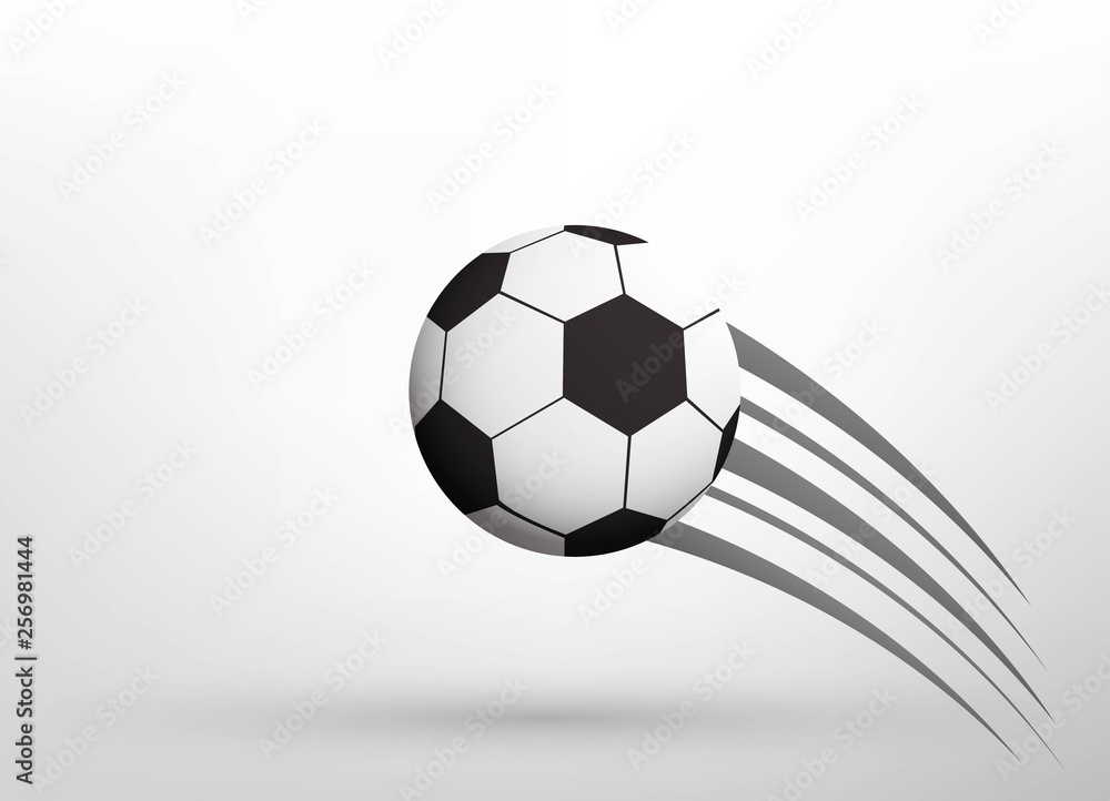 Obraz premium flying soccer ball