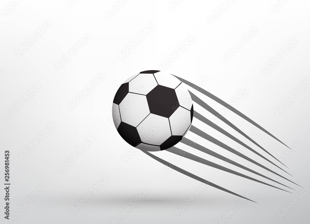 Obraz premium flying soccer ball