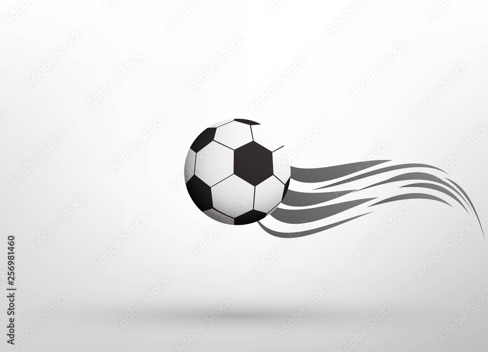 Obraz premium flying soccer ball