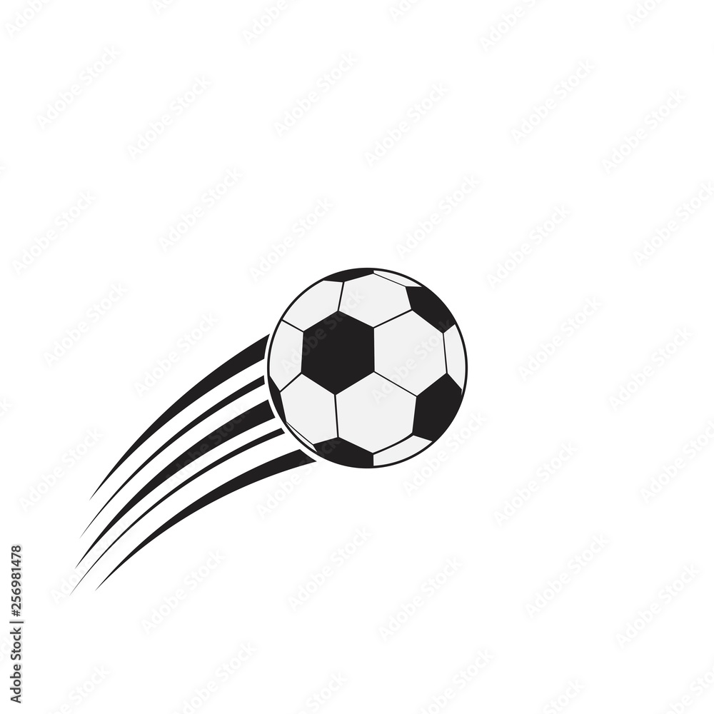 Fototapeta premium flying soccer ball
