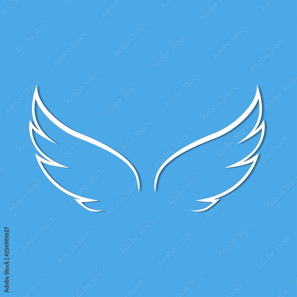 angel wings blue background angel wings blue background