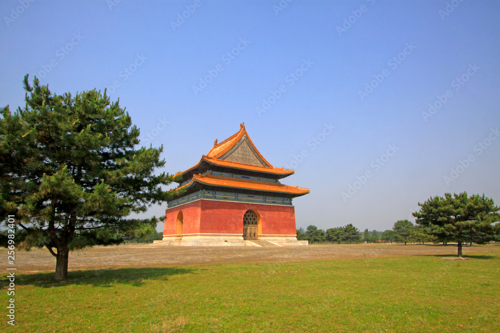 Chinese ancient architectural landscape in Eastern Royal Tombs of the Qing Dynasty,China Chinese ancient architectural landscape in Eastern Royal Tombs of the Qing Dynasty,China