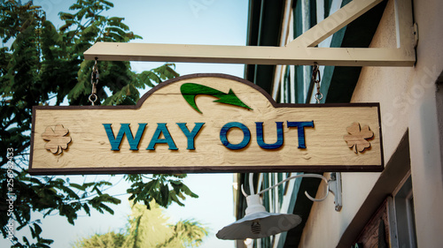 Sign 342 - WAY OUT