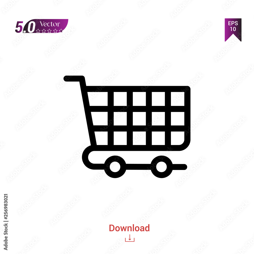Outline shopping-cart icon. shopping-cart icon vector isolated on white background.shopping. Graphic design, mobile application, icons 2019 year, user interface. Editable stroke. EPS10 format Outline shopping-cart icon. shopping-cart icon vector isolated on white background.shopping. Graphic design, mobile application, icons 2019 year, user interface. Editable stroke. EPS10 format