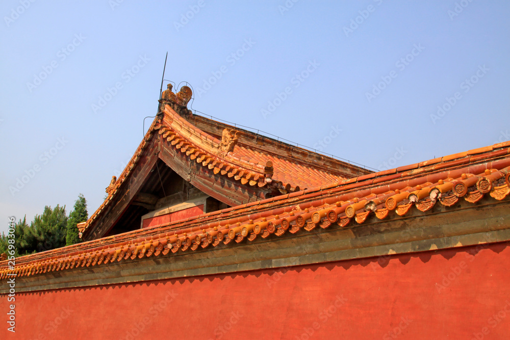 Chinese ancient architectural landscape in Eastern Royal Tombs of the Qing Dynasty, China Chinese ancient architectural landscape in Eastern Royal Tombs of the Qing Dynasty, China