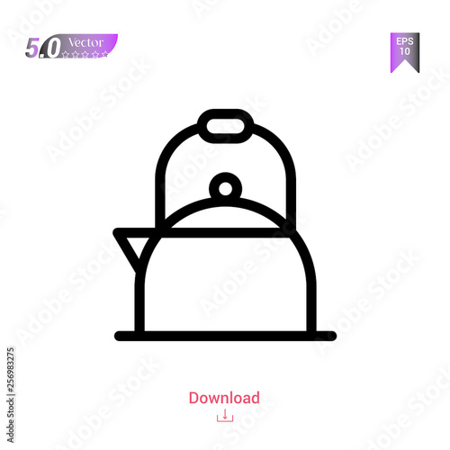 kettle  vector icon. Best modern, simple, isolated, household-collection icons, flat icon for website design or mobile applications, UI / UX design vector format