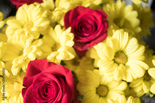 Bouquet of roses flowers