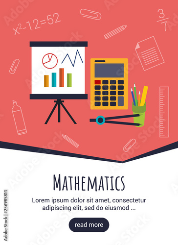 Science mathematics template design. Concept vector illustration