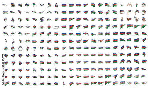 very big collection of vector flags of the Azerbaijan