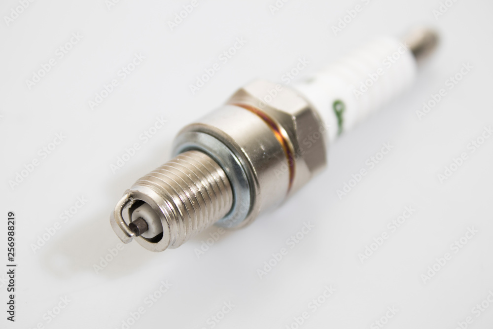 Engine spark plug isolated in a white background Engine spark plug isolated in a white background