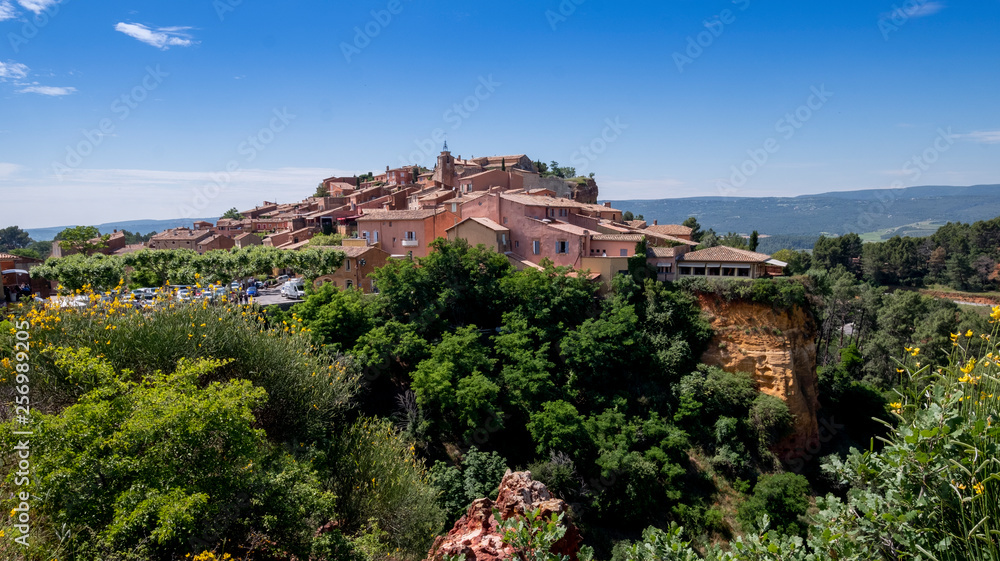 General views of village of Roussillon located in french provence