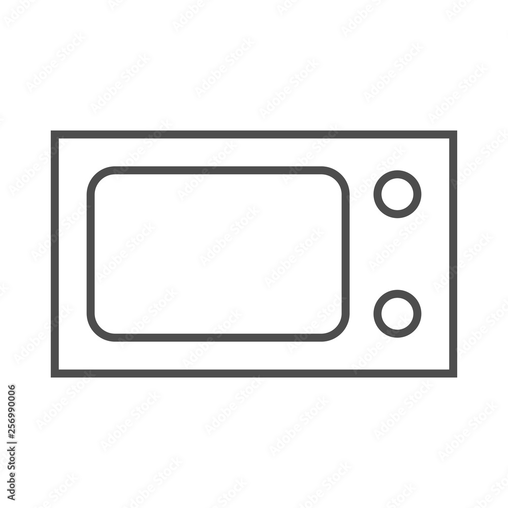 microwave icon. vector black and white contour illustration microwave icon. vector black and white contour illustration