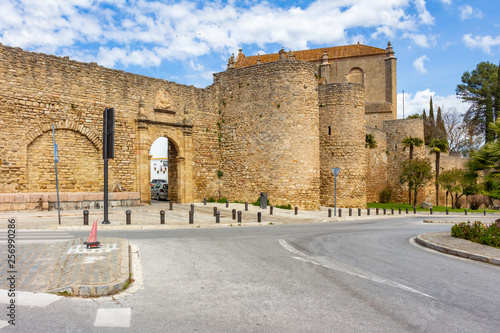 Door of Almocabar in the historic center of Ronda