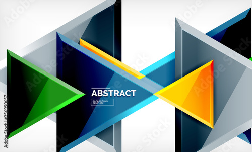 Free Download Triangular low poly background design, multicolored triangles - GFXLoad