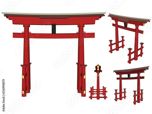 Japanese gate posts