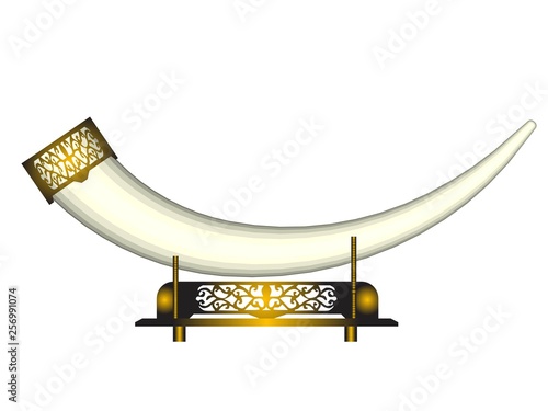 Ivory vector with white background