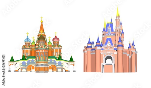 castle on white background