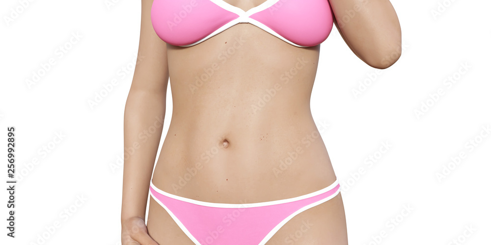 Healthy Body and Slim Stomach 3D Render Healthy Body and Slim Stomach 3D Render