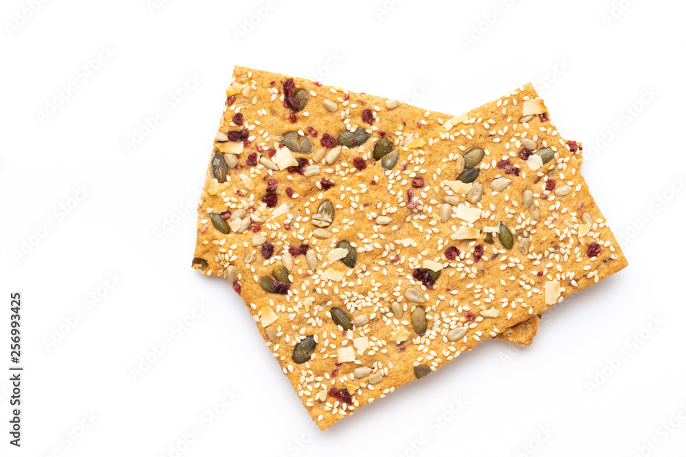 Rye bread slice on a white background. Rye bread slice on a white background.