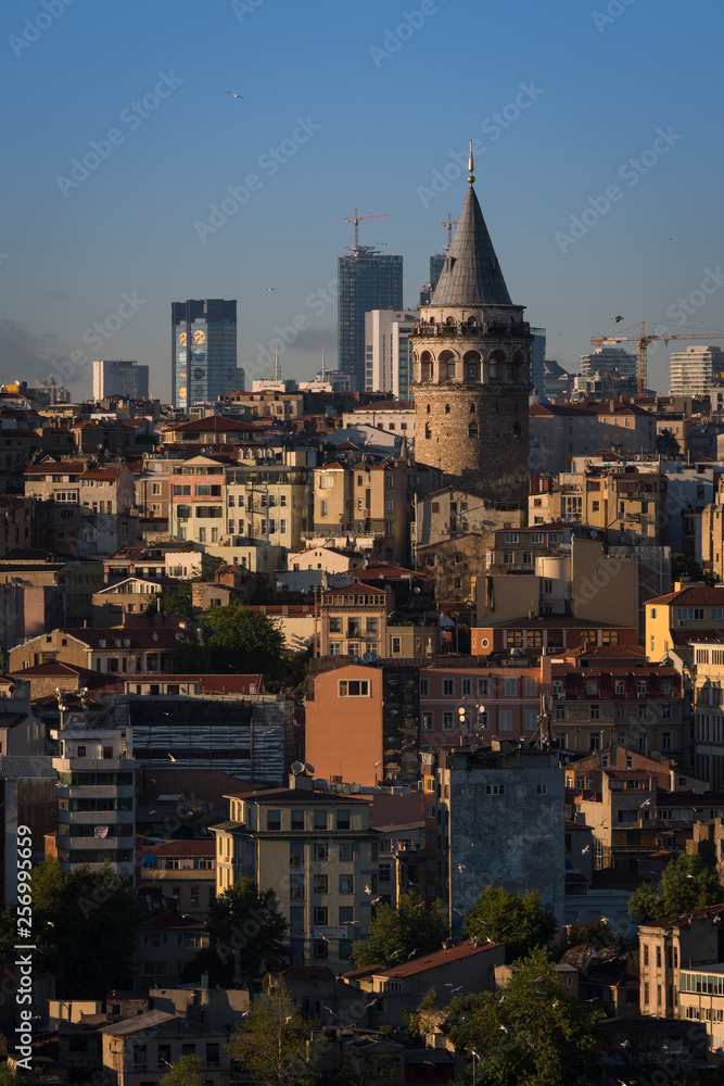 Galata Tower istanbul, history covered with buildings.
